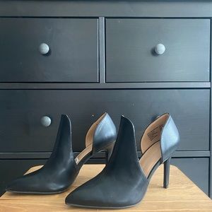 Black Leather Heels